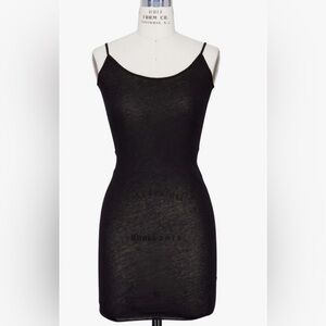 ENZA COSTA Black Cotton Basic Layering Tank Camisole XS EUC